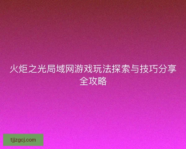 火炬之光局域网游戏玩法探索与技巧分享全攻略 火炬之光局域网游戏玩法探索与技巧分享全攻略