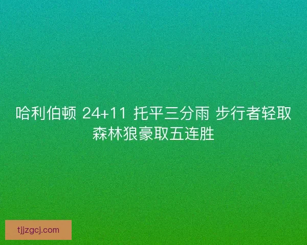 哈利伯顿 24+11 托平三分雨 步行者轻取森林狼豪取五连胜